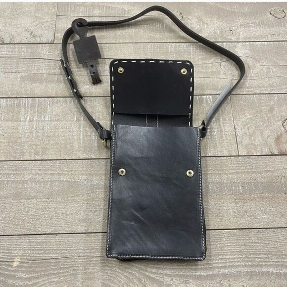 Michael Kors Hamilton Lock Leather Belt Bag In Navy & Silver NWT sz M - Picture 4 of 5